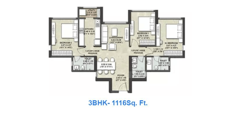 Kalpataru Elitus Mulund Floor Plan